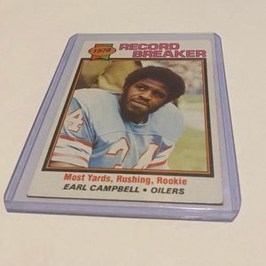 Earl Campbell Rookie 1978 Record Breaker 1979 Topps Football Card